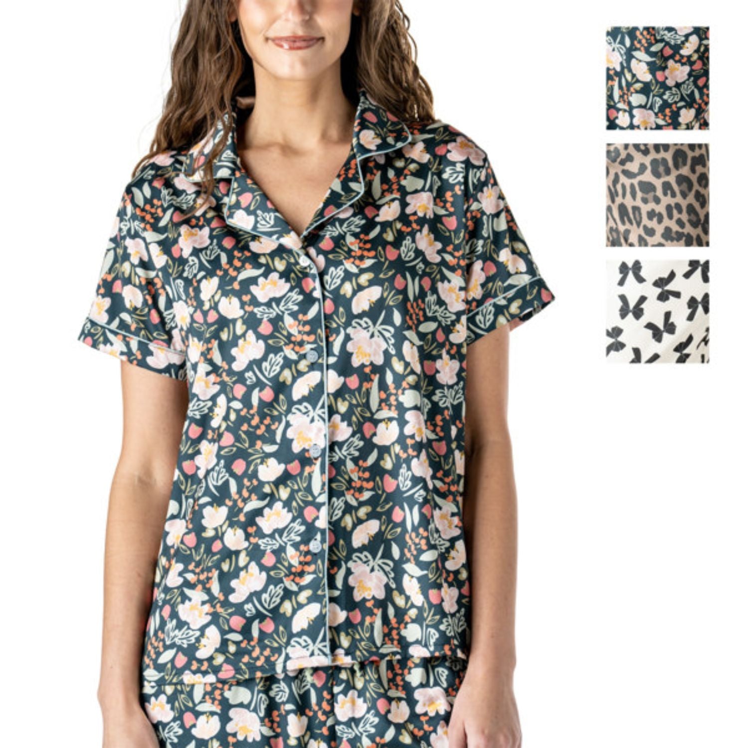 Hello Mello Bow So Lovely Satin Pajama Top