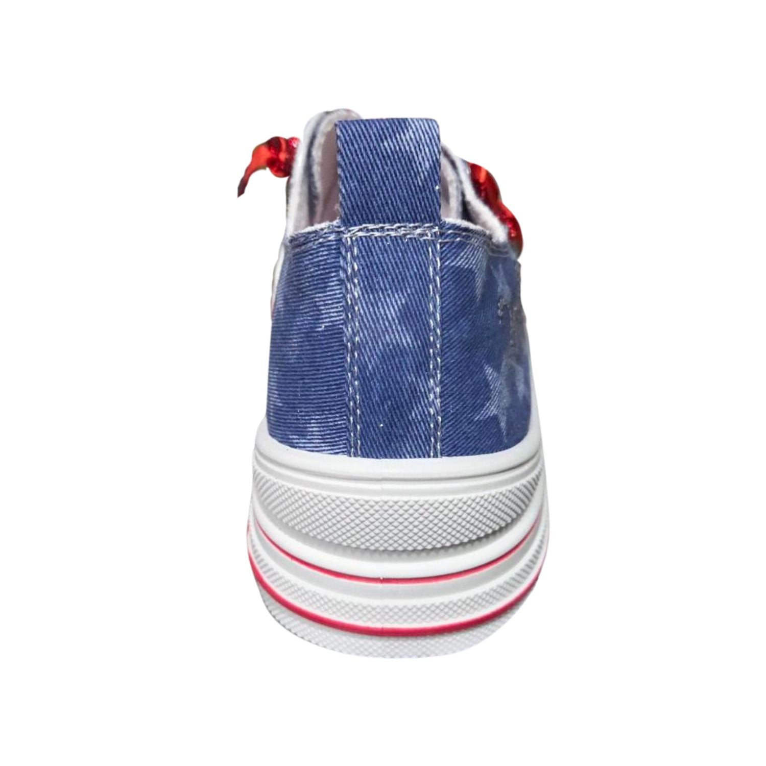 Very G Womens Aman USA Lace Up Platform Slip On Canvas Sneaker, Dark Denim