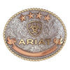 Ariat Mens Oval Logo Antique Silver/Gold Belt Buckle