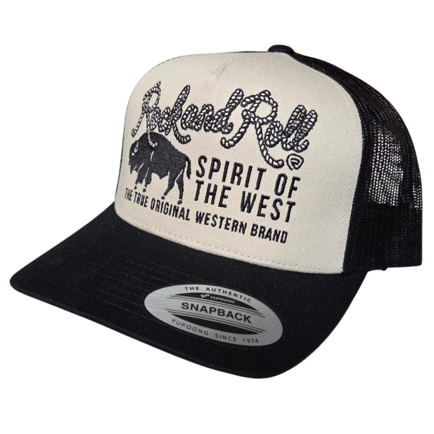 Rock n Roll Denim Spirit of the West Logo Adjustable Snapback Cap Hat, Natural