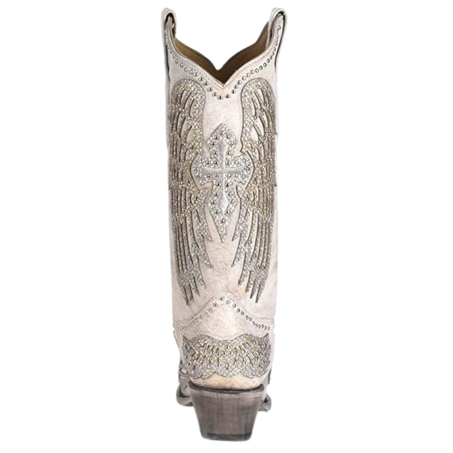 Corral Boots Womens Glitter Inlay Cross and Wings Embroidery Cowboy Boots