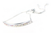 Jacqueline Kent Smile Bar Crystal Silver Bracelet