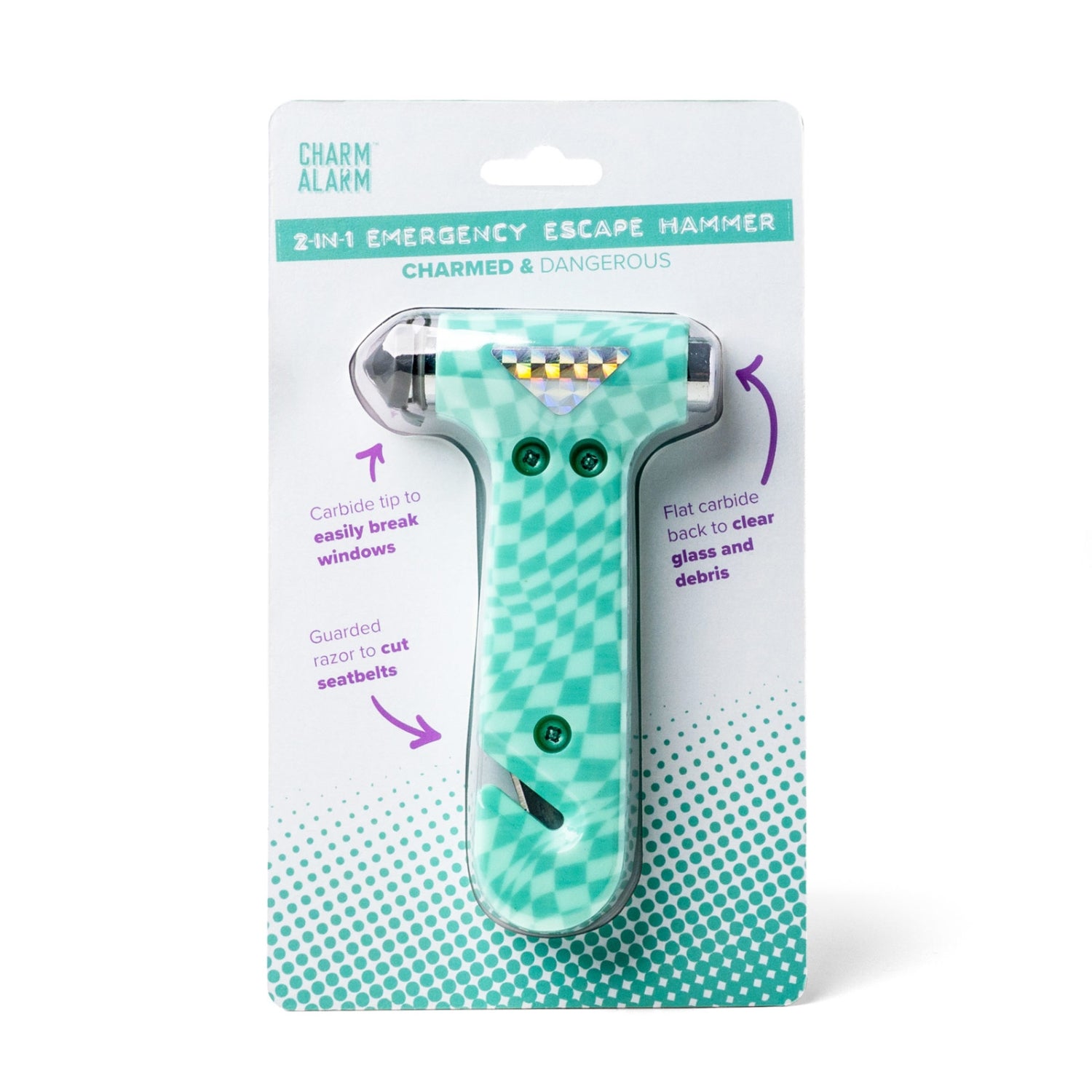 Charm Alarm 2-In-1 Emergency Escape Hammer