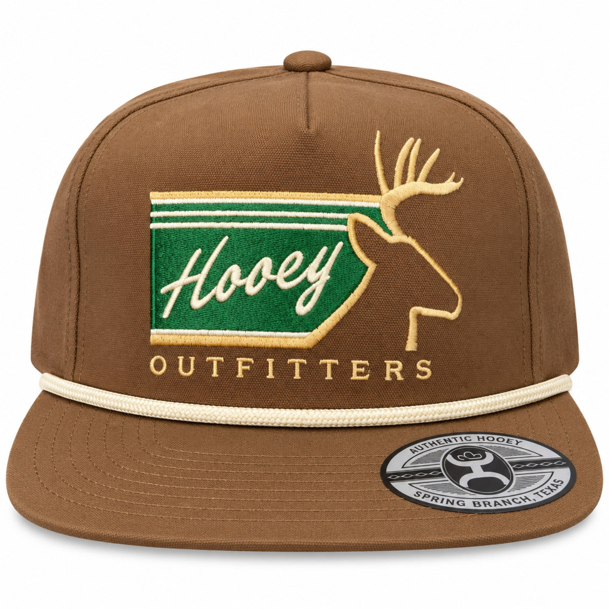 Hooey Men's Outfitters Elk Snapback Rope Hat, Burnt Orange