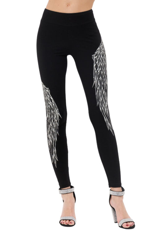 Vocal Womens Wing Print Ankle Legging