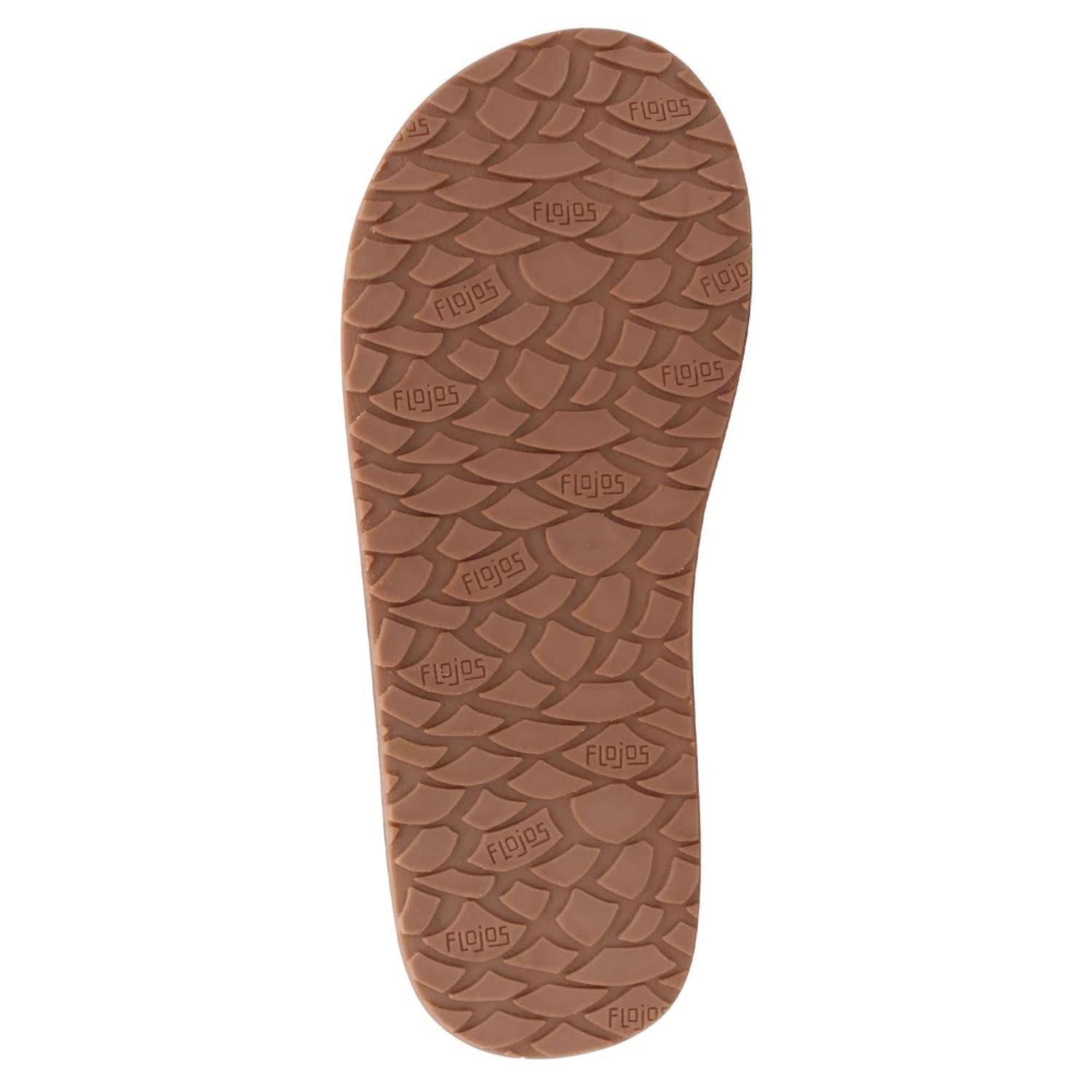 Flojos Mens Ancho Wide Fit Debossed Strap Slip On Flip Flop Sandals, Brown/Gum