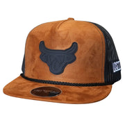 Lost Calf Mens Suede Khaki Flat Bill Adjustable Snapback Cap Hat