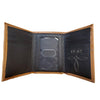 Ariat Mens Basketweave Flower Embossed Leather Trifold Wallet