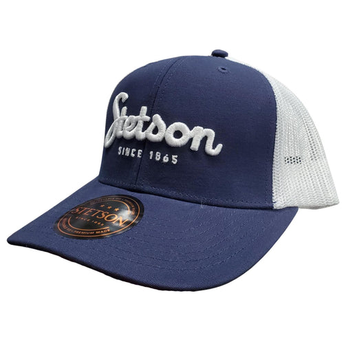 Stetson Script Logo Western Wear Adjustable Snapback Trucker Cap Hat