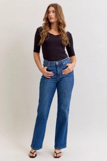 Judy Blue High Waist Tummy Control Straight Denim Jeans