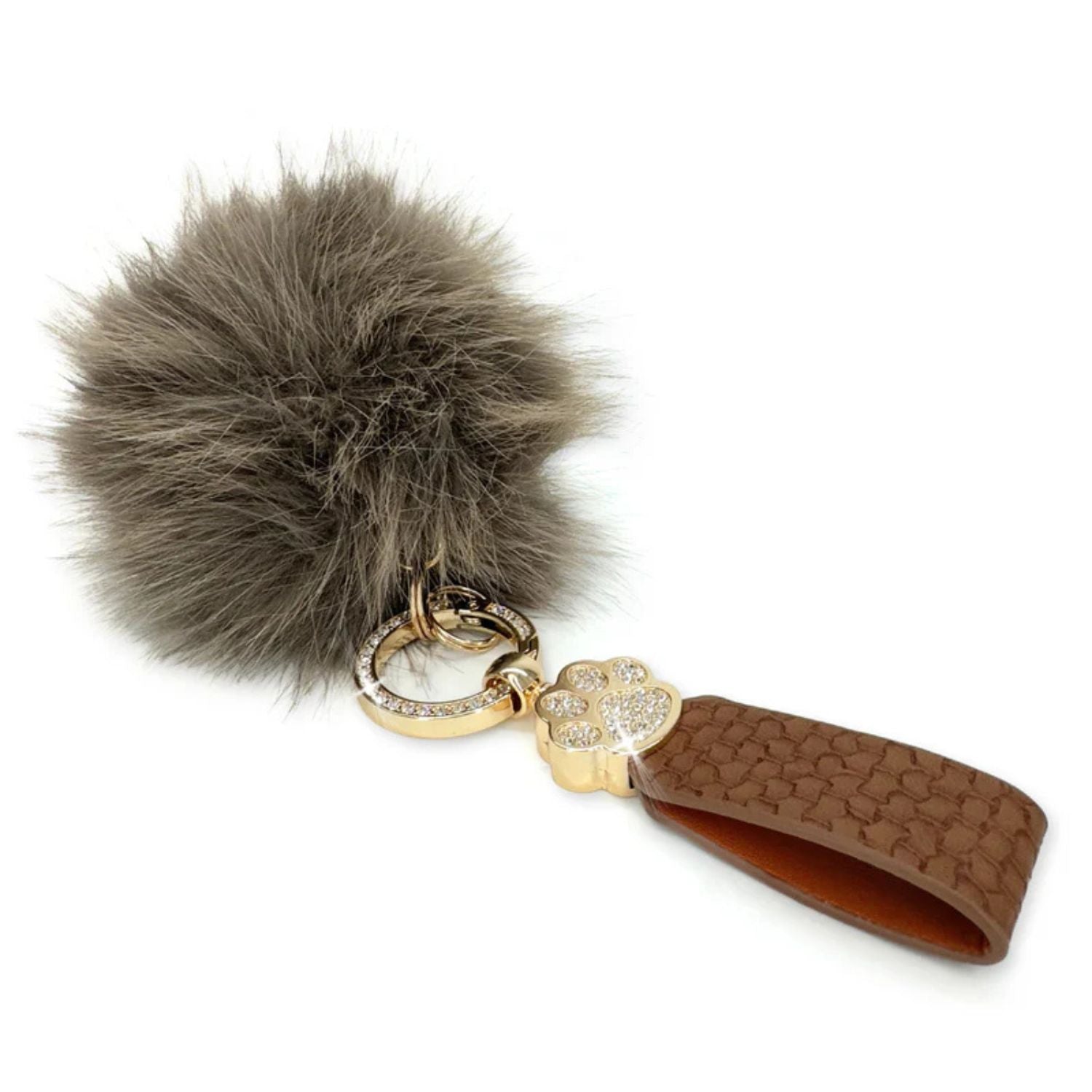 Jacqueline Kent Faux Fur Fantasy Pendant Keychain
