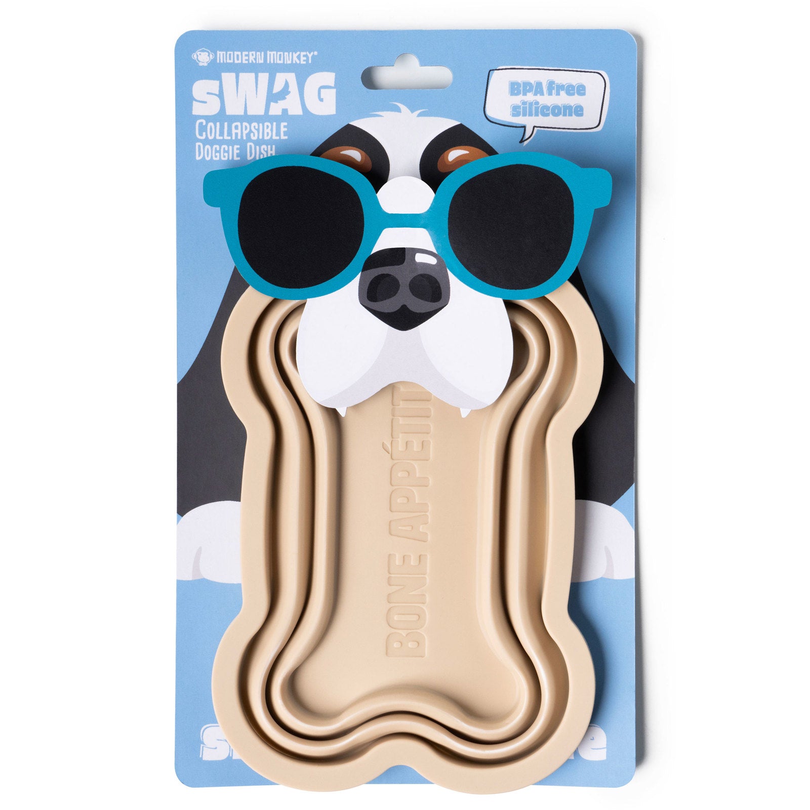 Modern Monkey sWAG Collapsible Doggie Dish Bowl