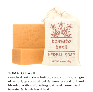 Greenwich Bay Trading Co. Herbal Soaps in a Sack, 6.4oz, Tomato Basil, 2 Pack