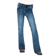 Cowgirl Tuff Girls Just Tuff Western Mid Rise Medium Trouser Jeans