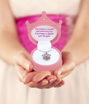 Sparkling Princess Pendant Necklace, Crown Gift Box and Interior Sentiment