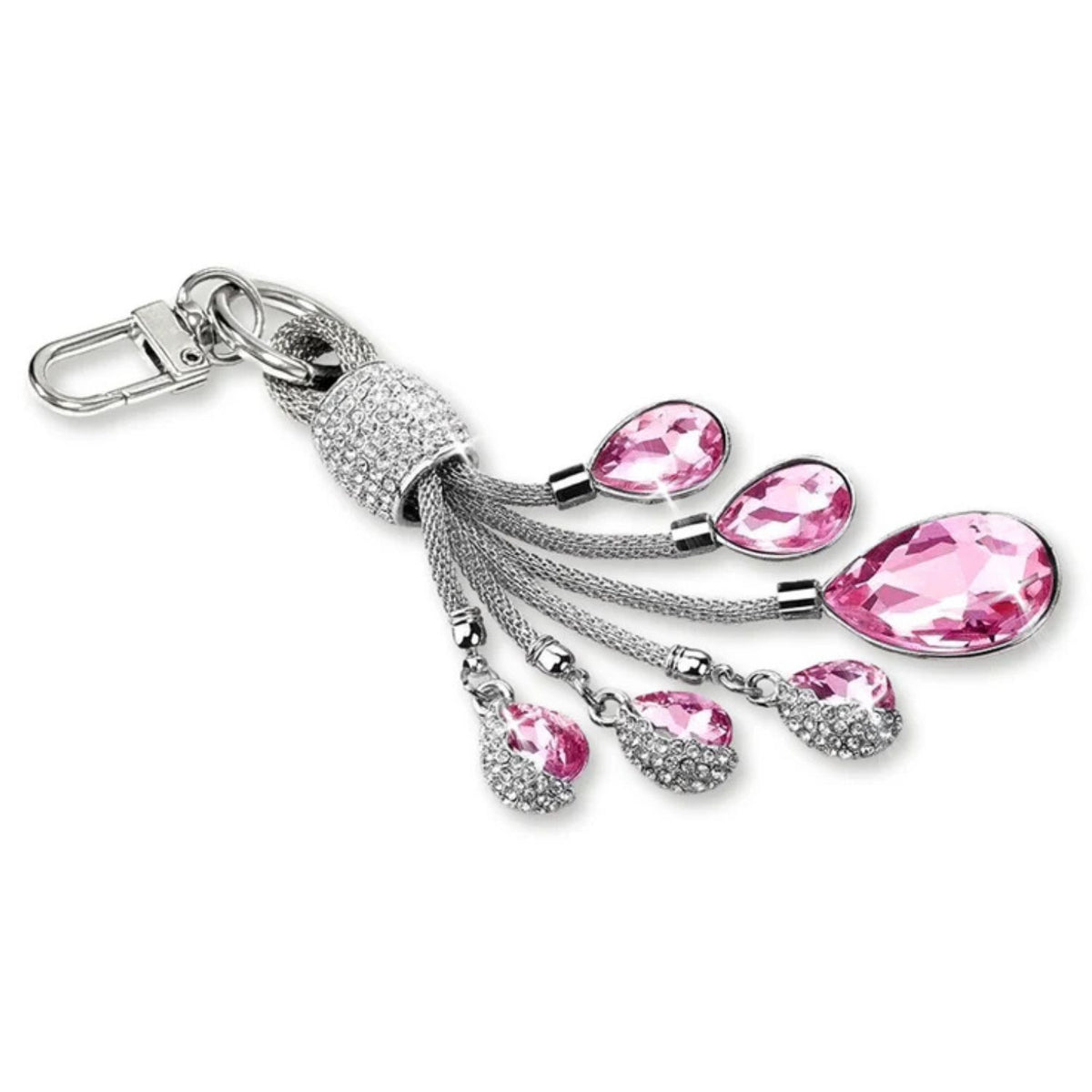 Jacqueline Kent Crystal Drop Purse Charm Keychain
