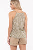 Mine Womens Sleeveless Floral Semi Sheer Lace Top