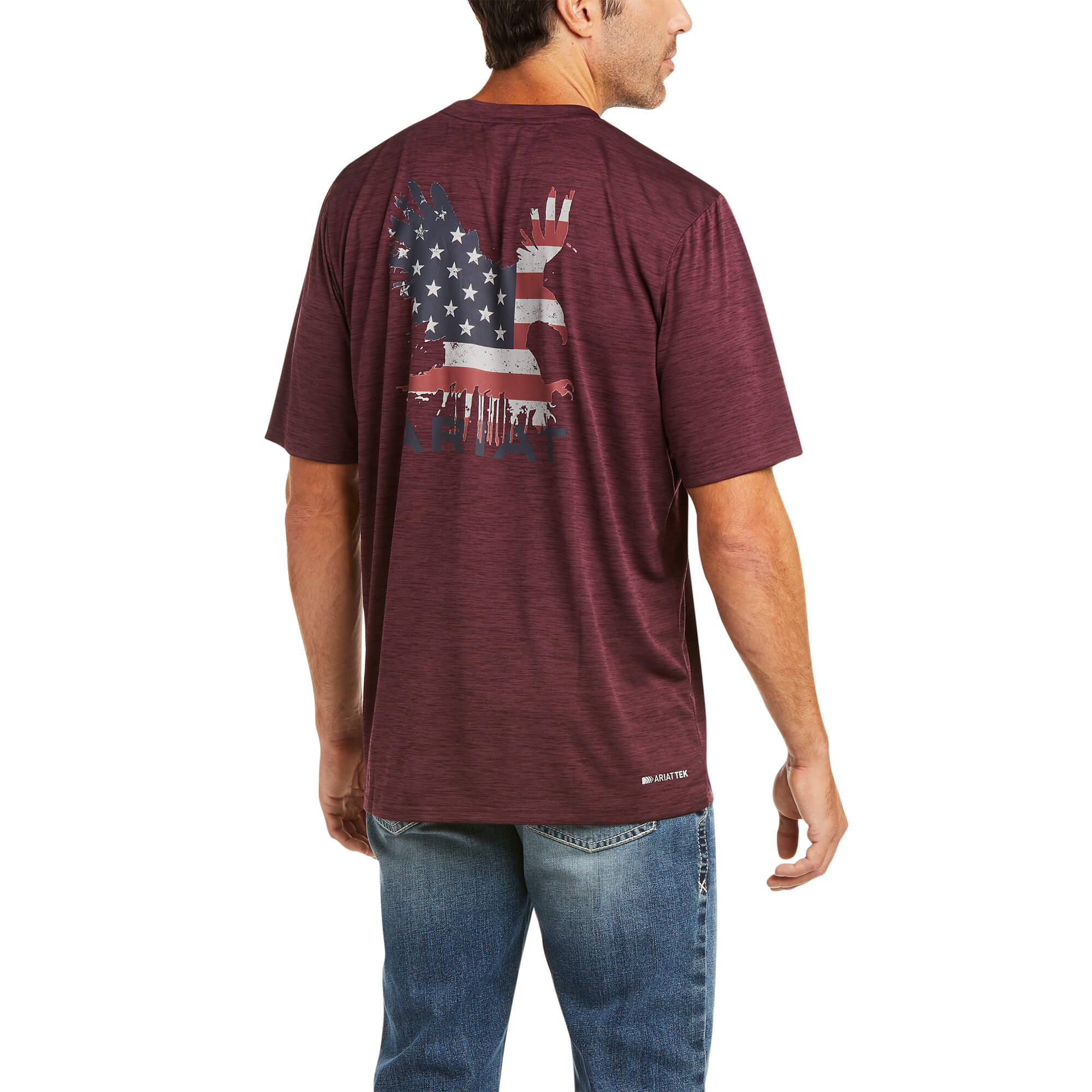 Ariat Mens Charger Graphic Eagle Jersey Short Sleeve T-Shirt
