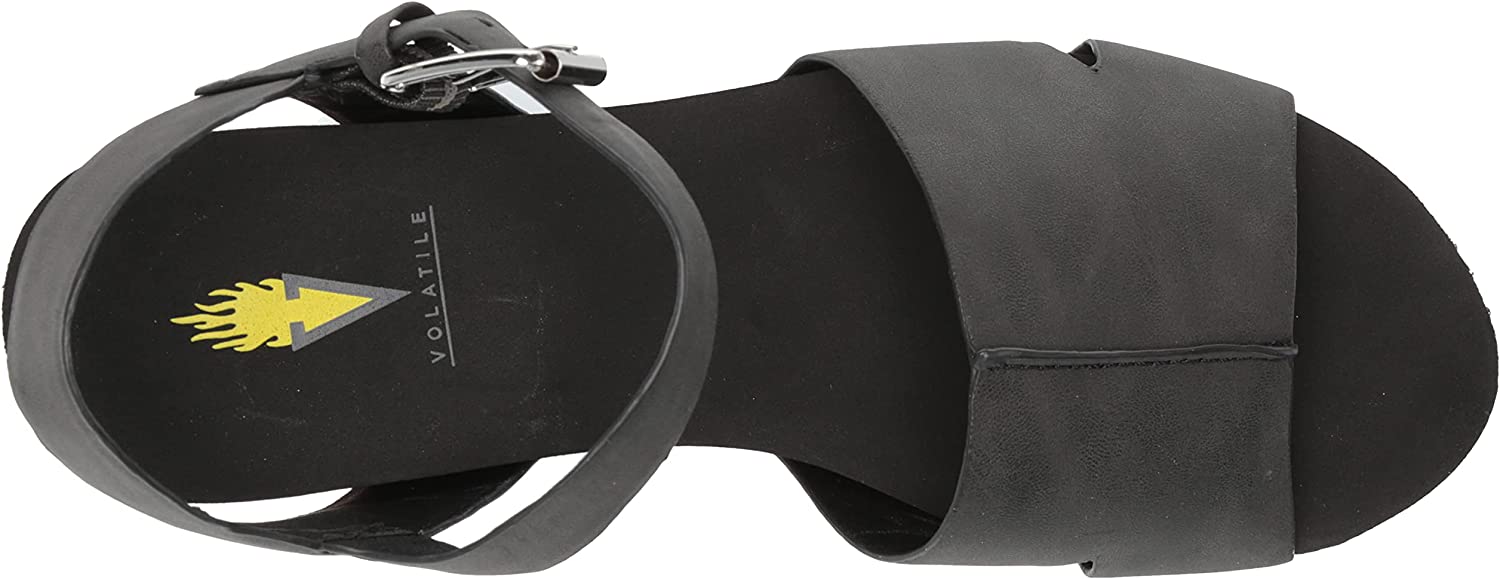 Volatile Womens Nekoma Ankle Strap Wedge Sandals