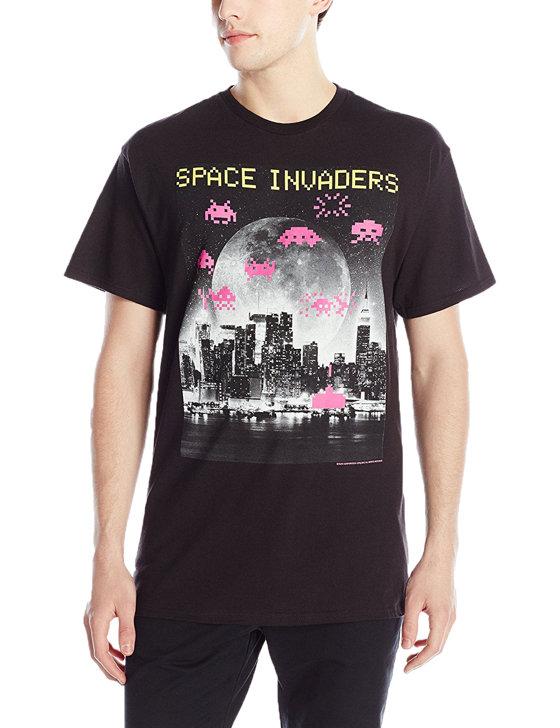 Mens Space Invaders Short Sleeve Graphic T-Shirt