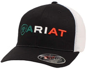 Ariat Mens Adjustable Flexfit Mexico Text Logo Trucker Cap Hat