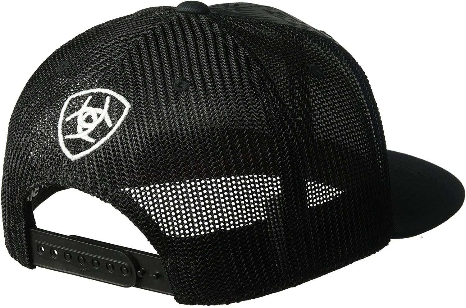 Ariat Men's Adjustable Snapback Mesh Cap Hat (Aztec Black, One Size)