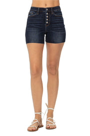 Judy Blue Womens High Waist Cutoff Denim Shorts