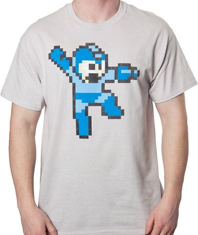 Mens Pixelated Mega Man Short Sleeve Graphic T-Shirt