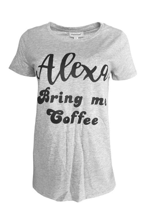 Coverstitched Womens Alexa Bring Me Coffee Short Sleeve T-shirt