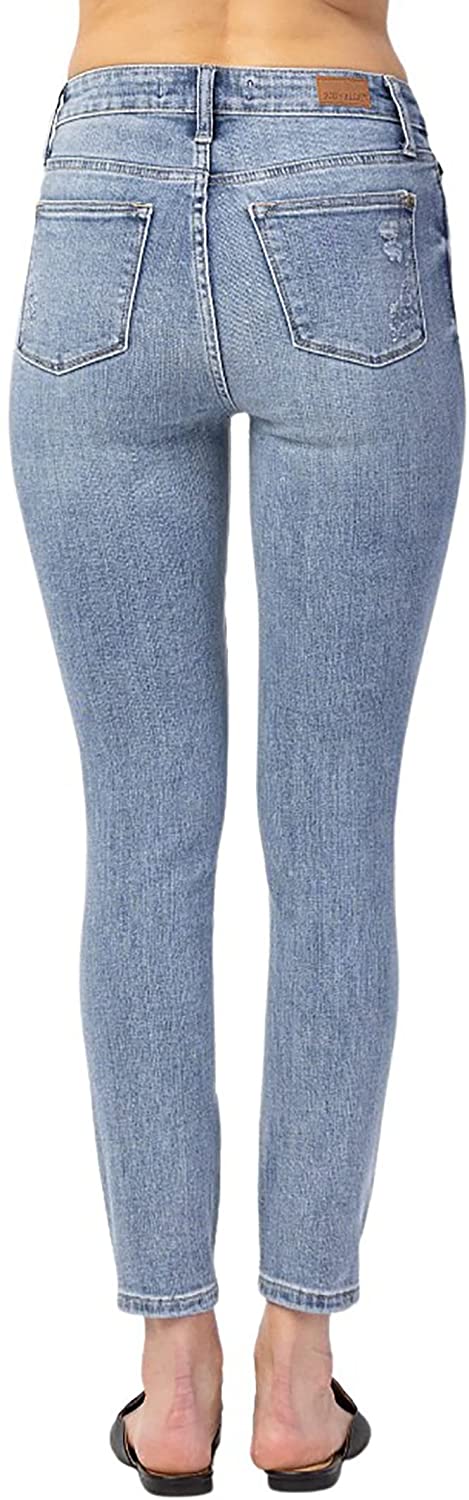 Judy Blue Womens High Rise Destroyed Skinny Jeans