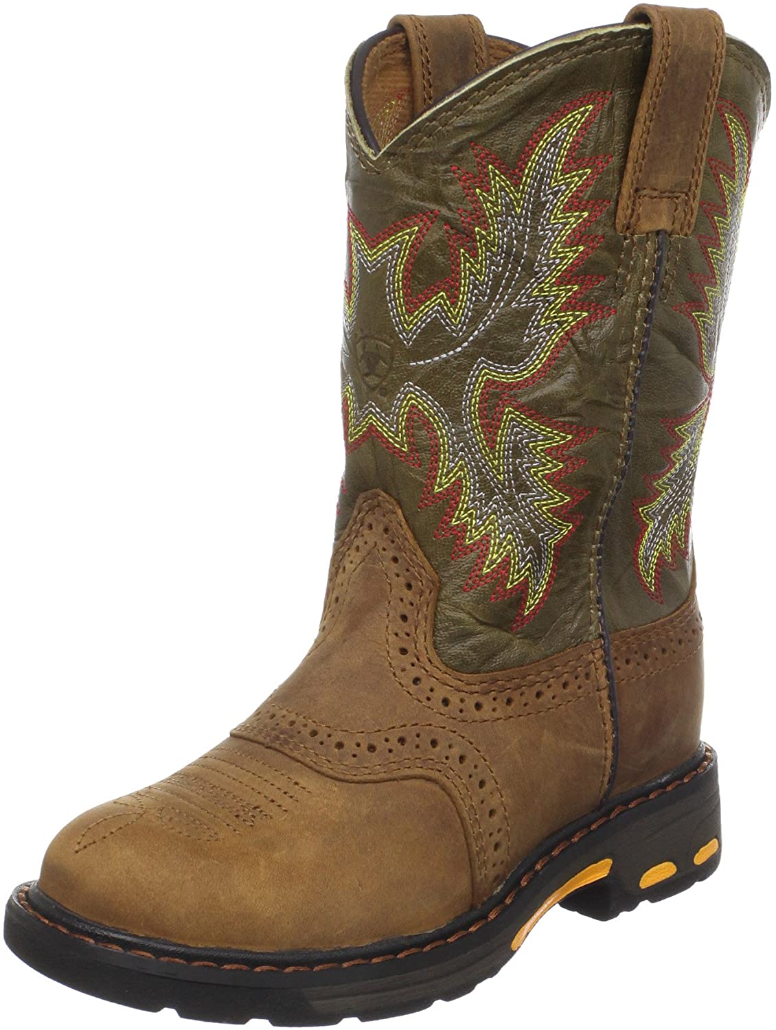 Ariat Kid's WorkHog Pull On Round Toe Leather Boot, 9.5