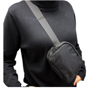 Girlie Girl Belt Bag Hip Purse Crossbody, Black