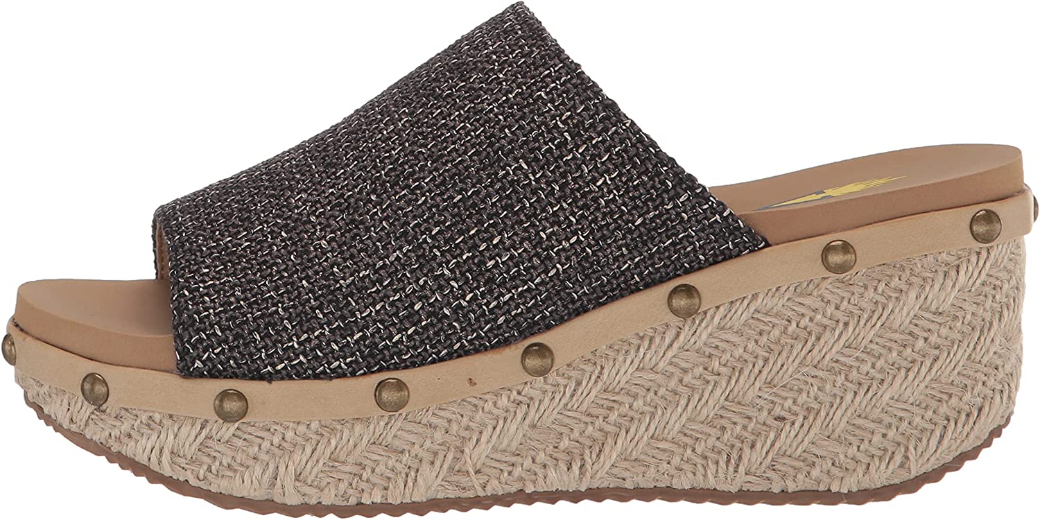 Volatile Womens Ravine Wedge Espadrille Sandal Slides