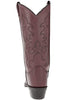 Old West Mens Western Fancy Stitch Leather Cowboy Boots, Black Cherry