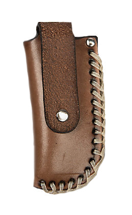 Hooey Mens Punchy Logo Leather Knife Sheath (Small, Brown)