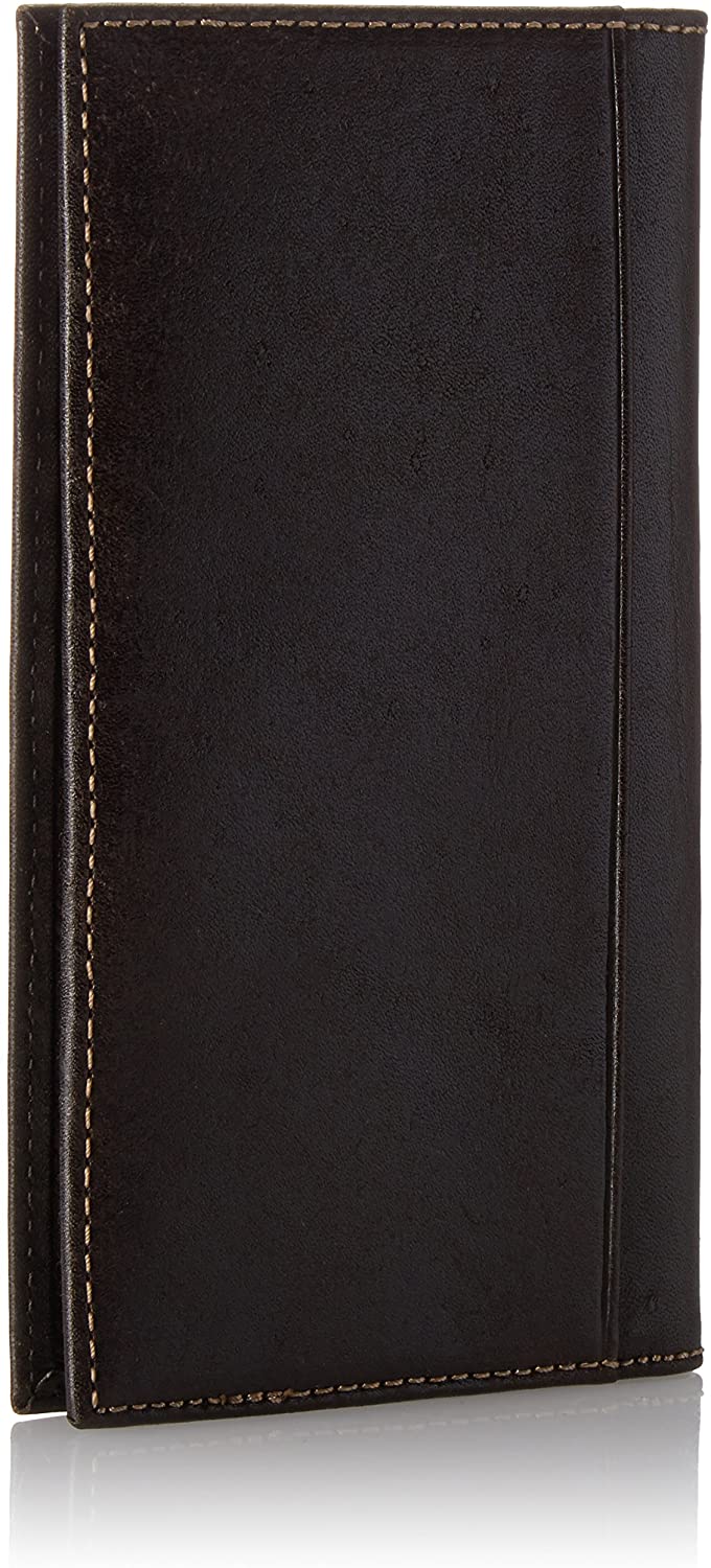 Nocona Mens Diagonal Cross Embossed Brown Leather Rodeo Wallet
