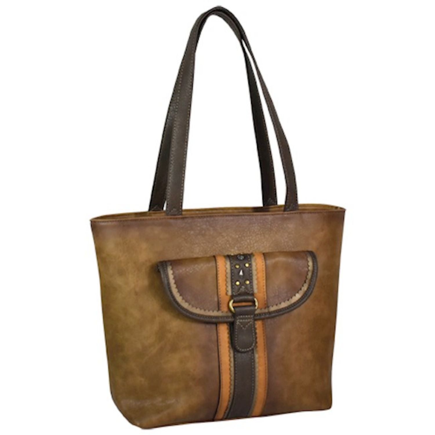 Justin Womens Conceal Carry Satchel Bag, Woodland Brown