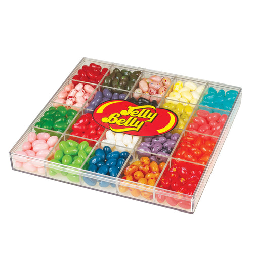 Jelly Belly 20 Flavor Candy Jelly Beans Clear Gift Box 16 oz