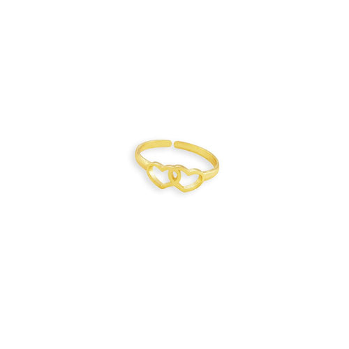 Myra Bag Heartz Adjustable Gold Fashion Ring