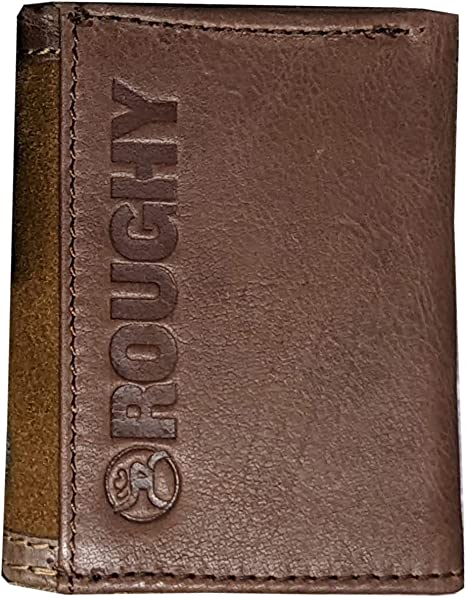 Hooey Mens Roughout Leather Tri-Fold Wallet (Tan/Brown)