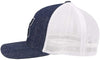 Hooey Mens Coach Flex Fit Mesh Back Baseball Cap Hat, Denim/White