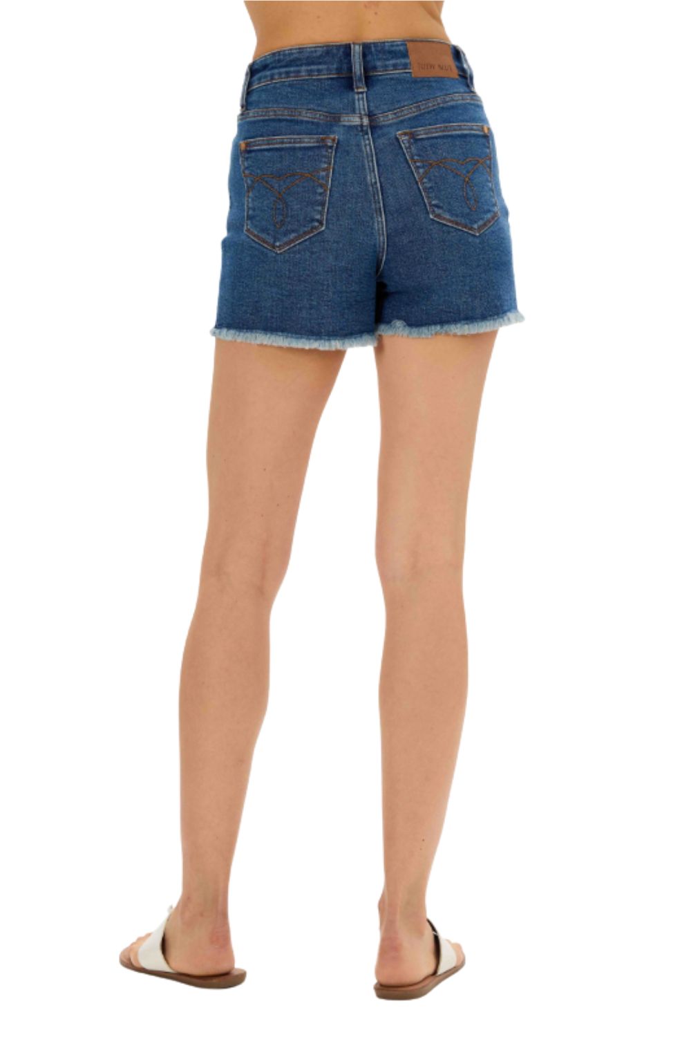 Judy Blue Womens High Waist Cutoff Denim Shorts