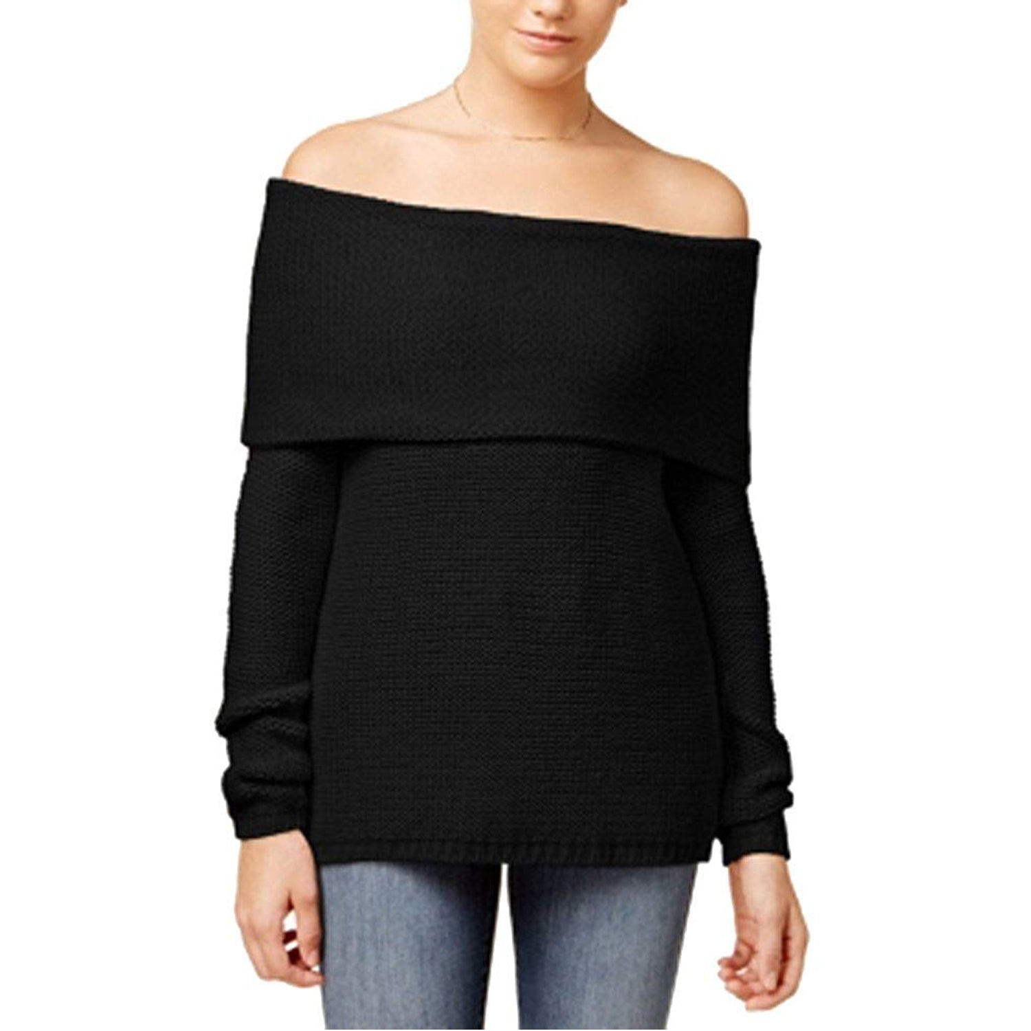 Freshman Juniors' Off-The-Shoulder Sweater
