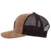 Hooey Mens Roughy Corduroy Snapback Trucker Hat- Tan/Brown