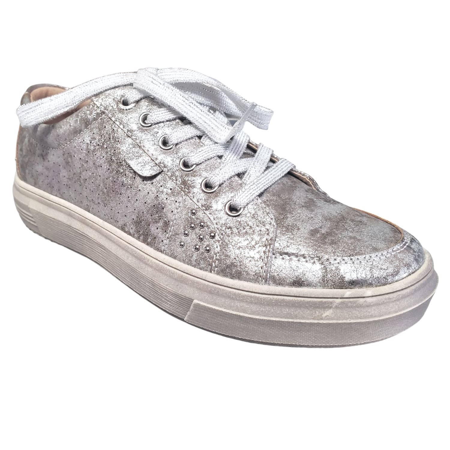 Corkys Down Time Sneaker in Silver Metallic