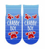 Sublime Designs Kids Fun Printed Ankle Socks-Crabby Boy