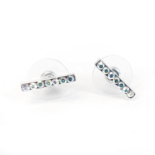 Jacqueline Kent Stud Crystal Dainty Bar Earrings