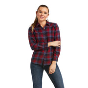 Ariat Womens Real Billie Jean Button Down Long Sleeve Plaid Shirt