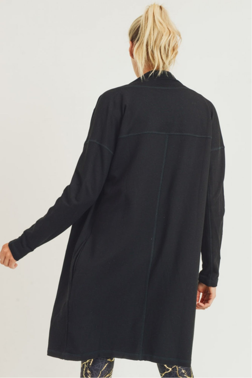 Mono B Womens Longline Open Cardigan