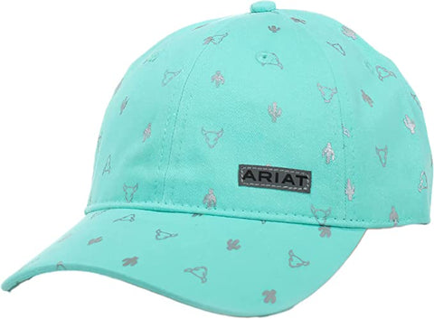 Ariat Womens Cursive Logo Mesh Back Adjustable Baseball Cap (Denim, One Size)